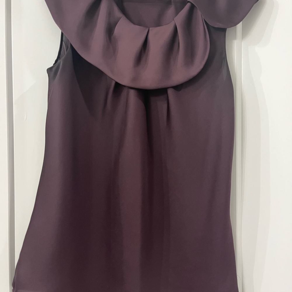 Ann Taylor Eggplant Purple Sleeveless Blouse